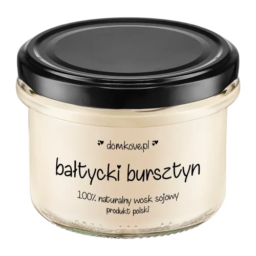 Naturalna Sojowa Świeca Zapachowa - Bałtycki Bursztyn - M