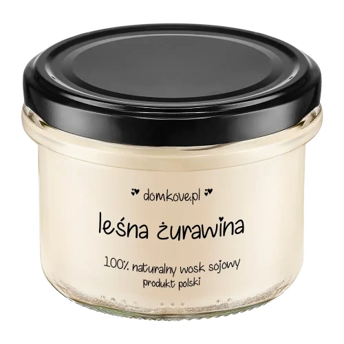 Naturalna Sojowa Świeca Zapachowa - Leśna Żurawina - M