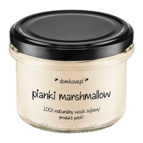 Naturalna Sojowa Świeca Zapachowa - Pianki Marshmallow - M